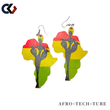 Load image into Gallery viewer, Africa Shaped Earrings