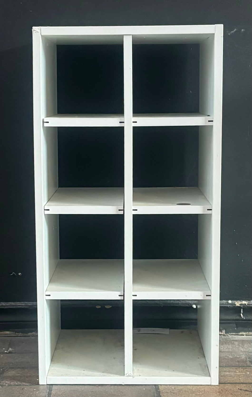 White Shelving Unit (8 cube spaces) (ASSEMBLED) (PICKUP ONLY)