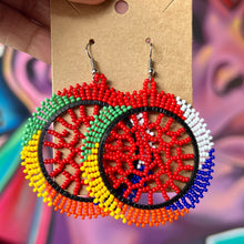Load image into Gallery viewer, African Maasai Beaded Circle Earrings
