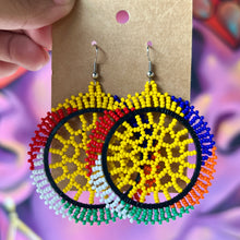 Load image into Gallery viewer, African Maasai Beaded Circle Earrings
