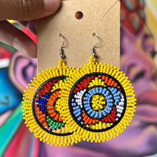 Load image into Gallery viewer, African Maasai Beaded Circle Earrings
