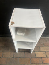 Load image into Gallery viewer, White Shelving Unit (3 storage spaces/2 shelves)(ASSEMBLED) (PICKUP ONLY)
