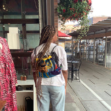 Load image into Gallery viewer, African Print Drawstring Backpack
