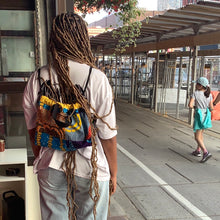Load image into Gallery viewer, African Print Drawstring Backpack

