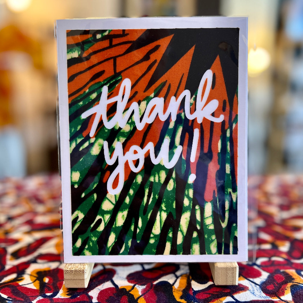 Thank You Fabric Cut-Out Card