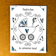 Load image into Gallery viewer, Peek-a-Boo New Baby Arrival Greeting Card
