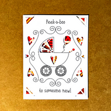 Load image into Gallery viewer, Peek-a-Boo New Baby Arrival Greeting Card
