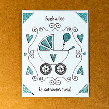 Load image into Gallery viewer, Peek-a-Boo New Baby Arrival Greeting Card
