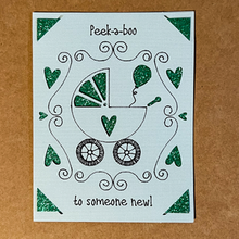 Load image into Gallery viewer, Peek-a-Boo New Baby Arrival Greeting Card
