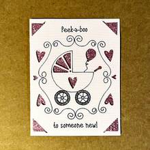 Load image into Gallery viewer, Peek-a-Boo New Baby Arrival Greeting Card
