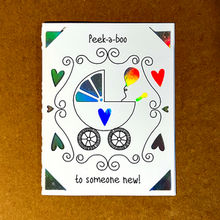 Load image into Gallery viewer, Peek-a-Boo New Baby Arrival Greeting Card
