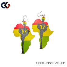 Load image into Gallery viewer, Africa Shaped Earrings
