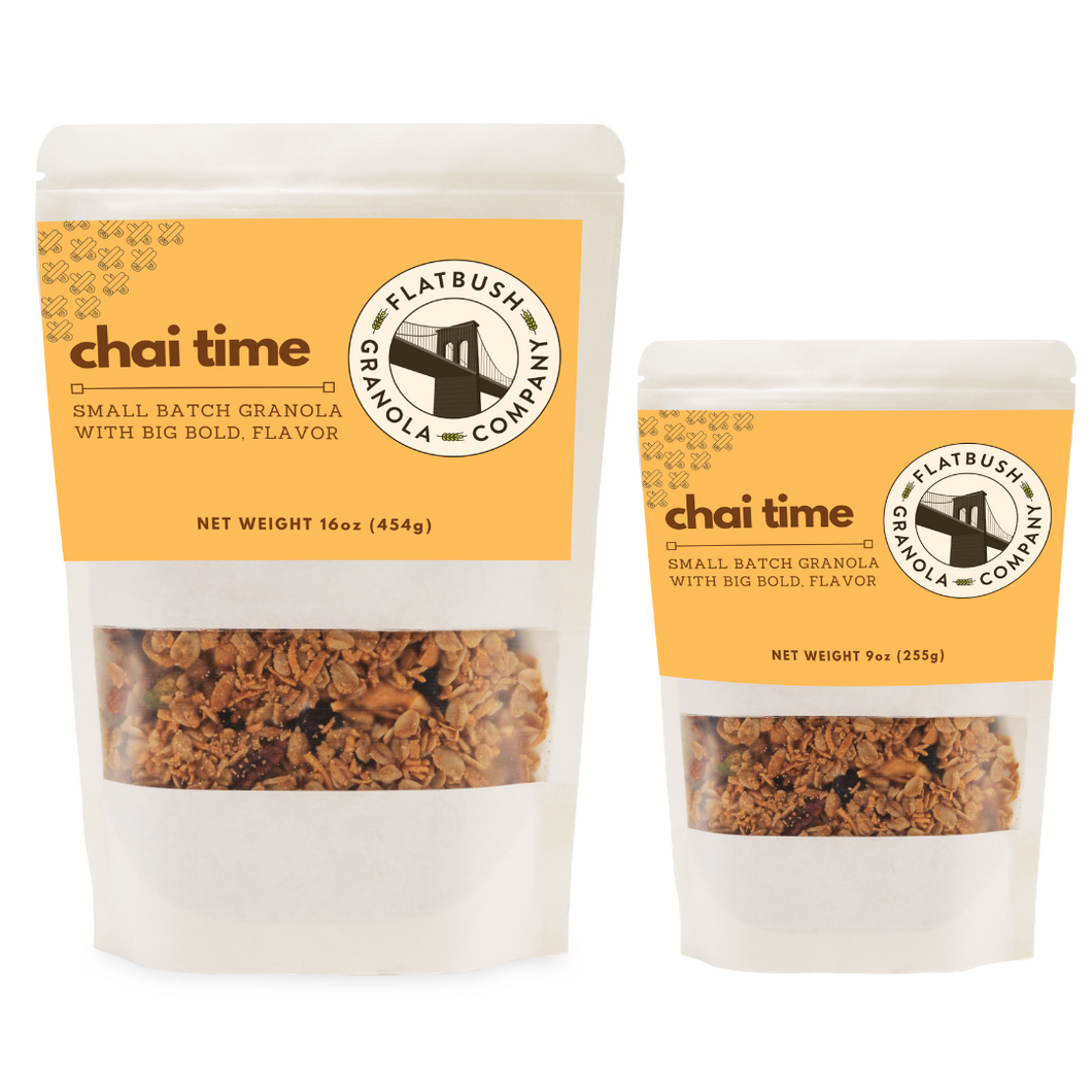 Chai Time: Crunchy Gluten-free Granola Mix with Pistachios, Cashews and Coconut (pouch)