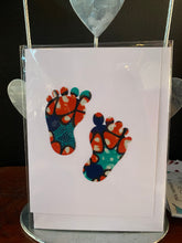 Load image into Gallery viewer, Baby Feet Handmade Greeting Cards
