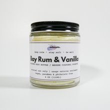 Load image into Gallery viewer, Bay Rum &amp; Vanilla Whipped Body Butter
